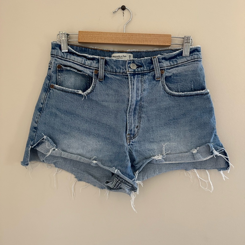 Abercrombie & Fitch High Rise The Cut Off Jean Shorts